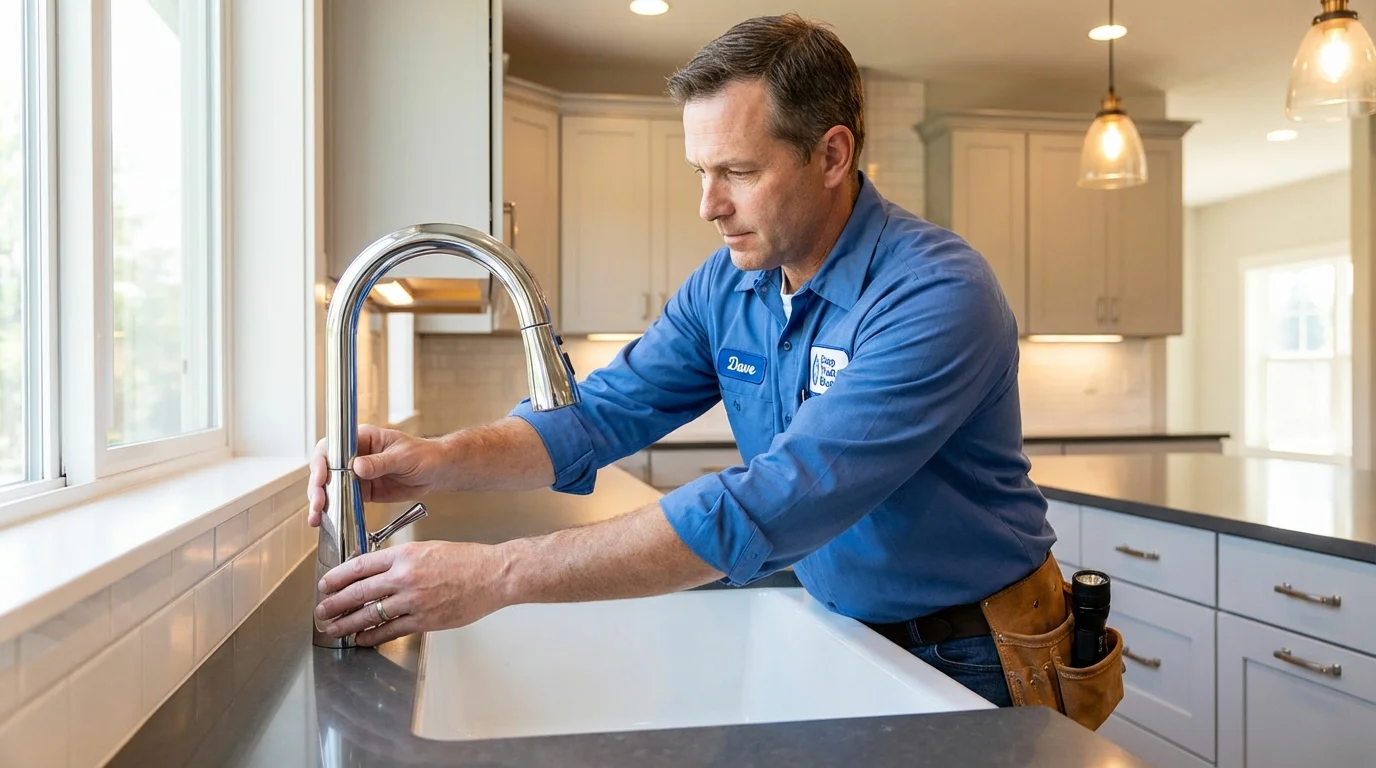 Kitchen faucet installation by Johns Plumbing LLC in Crete